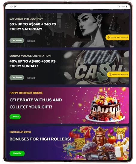 Main Playfina Bonuses