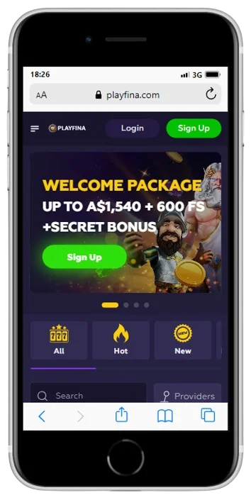 Playfina app for iPhone